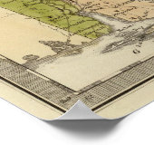 Poster Carte de l'état de l'Alabama (Coin)