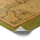 Poster Carte de l'état de l'Alabama 1820 (Coin)