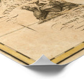 Poster Carte de l'état de New York (Coin)