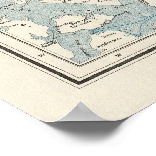 Poster Carte de l'État de Washington (1925) (Coin)