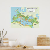 Poster Carte de l'étendue maximale de l'Empire romain (Cuisine)