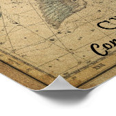 Poster Carte de l'étoile Cygnus Swan Constellation (Coin)