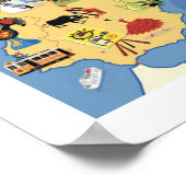 Poster Carte de l'Europe (Coin)