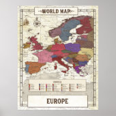 Poster Carte De L'Europe (Devant)