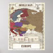 Poster Carte De L'Europe (Devant)