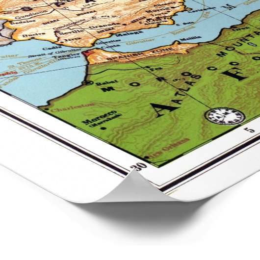 Poster Carte de l'Europe 1923 (Coin)