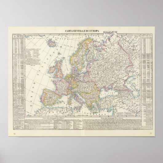 Poster Carte de l'Europe 2 (Devant)