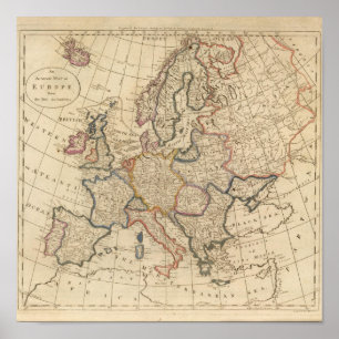Poster Carte de l'Europe 2