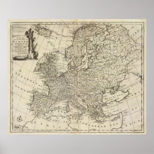 Poster Carte de l'Europe 3