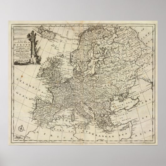 Poster Carte de l'Europe 3 (Devant)