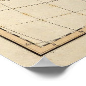 Poster carte de l'Europe, de l'Afrique du Nord et de l'As (Coin)