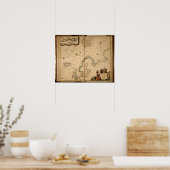 Poster Carte de l'Europe du Nord (Cuisine)