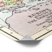 Poster Carte de l'Europe | La Troisième Croisade (Coin)