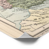 Poster Carte de l'Europe vintage (Coin)