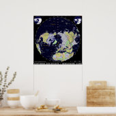 Poster Carte de l'hémisphère nord (Cuisine)