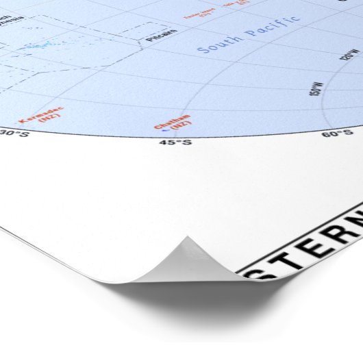 Poster Carte de l'hémisphère occidental (Coin)