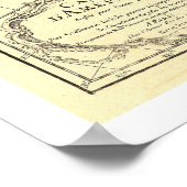 Poster Carte de l'hémisphère occidental 1780 (Coin)