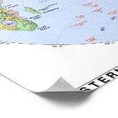 Poster Carte de l'hémisphère oriental (Coin)