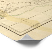 Poster Carte de l'hémisphère oriental mondial (Coin)