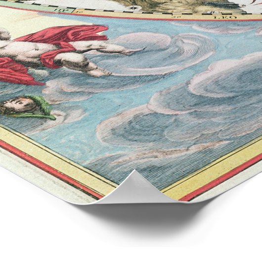 Poster Carte de l'hémisphère Sud (Coin)