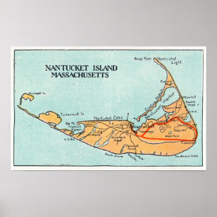 Poster Carte de l'île