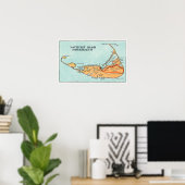 Poster Carte de l'île (Bureau à domicile)