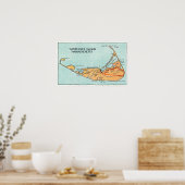 Poster Carte de l'île (Cuisine)