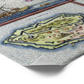 Poster Carte de l'île de Candia (Coin)