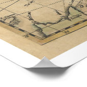 Poster Carte de l'île de Cuba - 1762 (Coin)