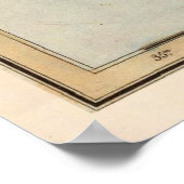 Poster Carte de l'île de la Martinique (1823) (Coin)