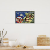 Poster Carte de l'île de Moorea (Cuisine)