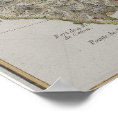 Poster Carte de l'île de Sainte-Hélène (Coin)