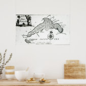 Poster Carte de l'île du Pacifique Sud, 1800 (Cuisine)