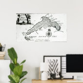 Poster Carte de l'île du Pacifique Sud, 1800 (Bureau à domicile)