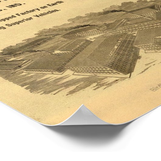 Poster Carte de l'Illinois (Coin)