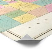 Poster Carte de l'Illinois et du Missouri (Coin)