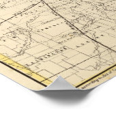 Poster Carte de l'Illinois par Mitchell (Coin)