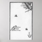 Poster Carte de Lilliput et Blefuscu (Devant)