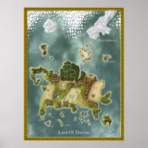 Poster Carte De L'Imaginaire De Darnyan