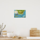 Poster Carte de l'impression des Florida Keys (Cuisine)