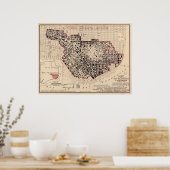 Poster Carte de l'incendie de San Francisco en 1906 (Cuisine)