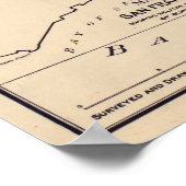 Poster Carte de l'incendie de San Francisco en 1906 (Coin)