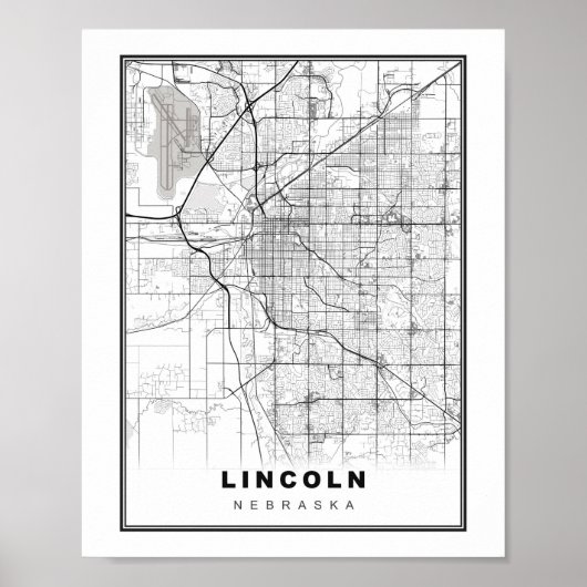 Poster Carte de Lincoln (Devant)