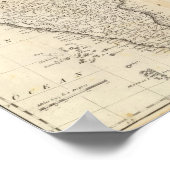 Poster Carte de l'Inde (Coin)