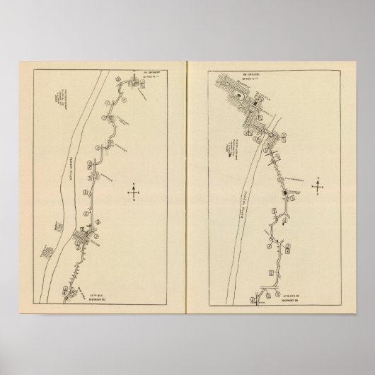 Poster Carte de l'index Columbia County Rensselaer County (Devant)
