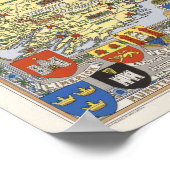 Poster Carte de l'Irlande historique (Coin)