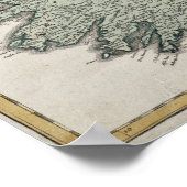 Poster Carte de l'Irlande montrant les provinces d'Ulster (Coin)