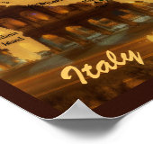 Poster Carte de l'Italie (Coin)