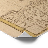 Poster Carte de l'Italie 1790 (Coin)