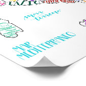 Poster Carte de l'Italie avec les régions (Coin)